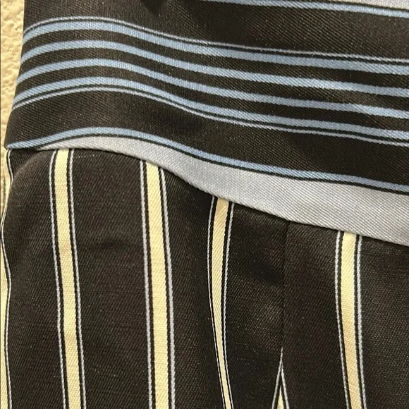 LOFT Chic Striped Skirt with Blue Waistband - Picture 3 of 6